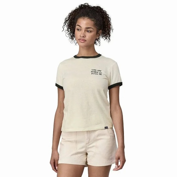 Patagonia Women's CTA Ringer Responsibili-Tee size Medium - Picture 1 of 8